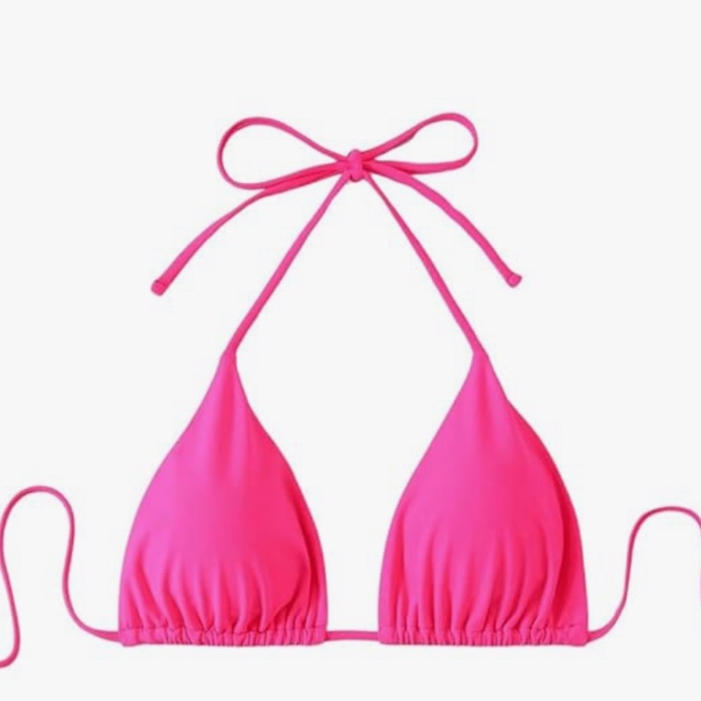 💜GORGLITTER Women's Halter Triangle Tie Back Swimsuit Bathing Suit Top